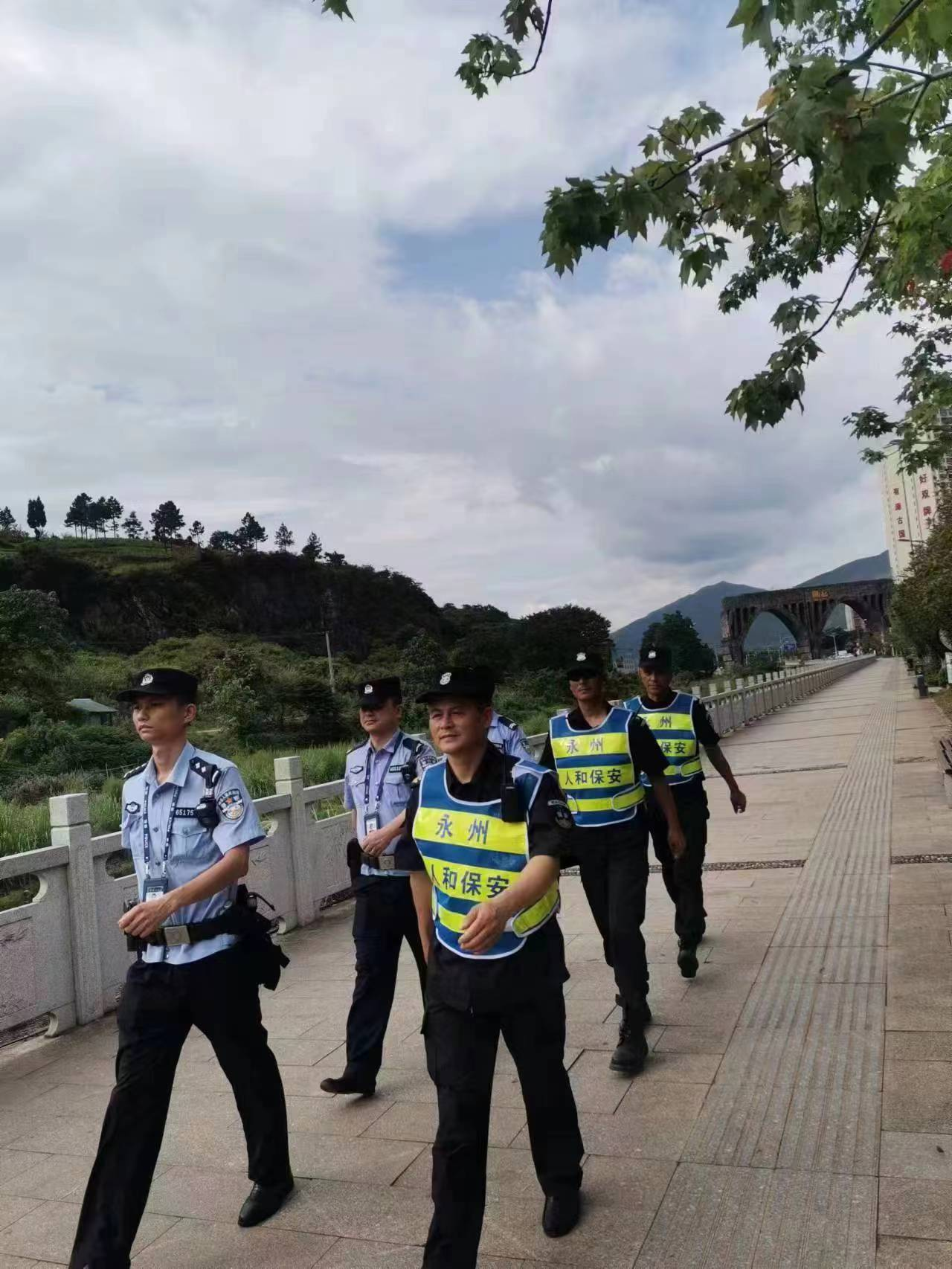 永州人和保安展风采，夏季倾情守护保平安